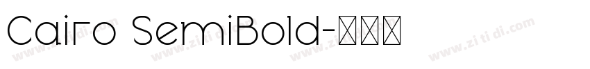 Cairo SemiBold字体转换